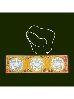 Vintage Electric Food-Warming Warm-O-Tray Buffet Board Retro Harvest Fruit